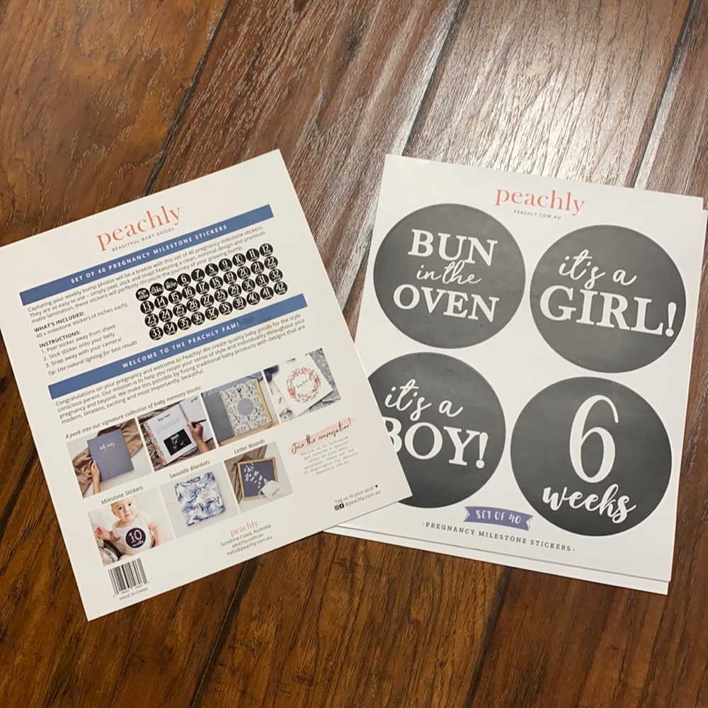 Pregnancy Milestone Stickers